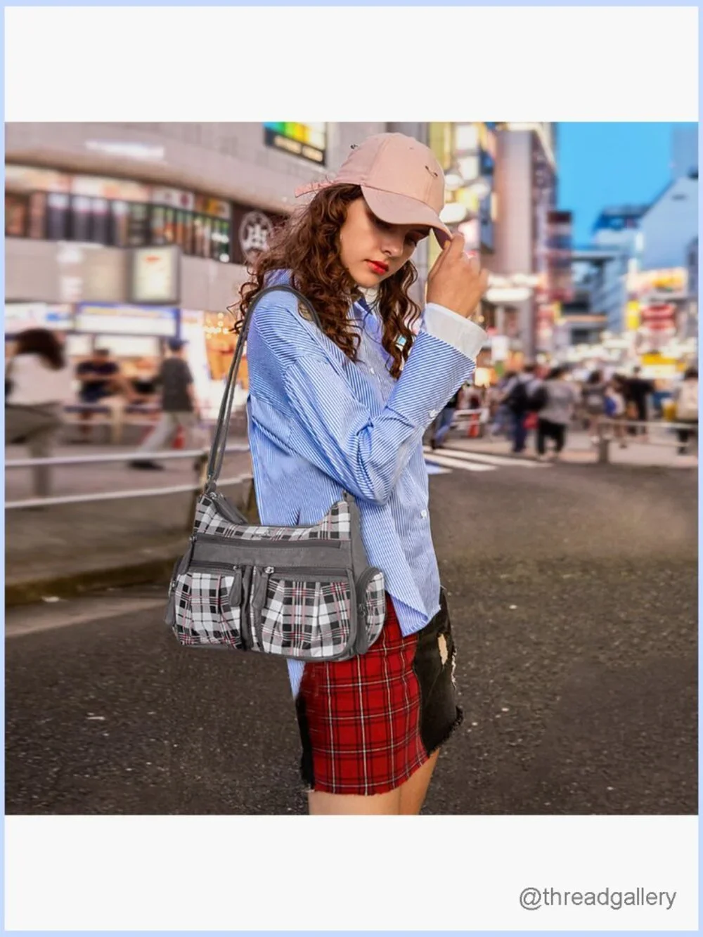 Faux Leather Hobo Crossbody Purse with Multiple Pockets
